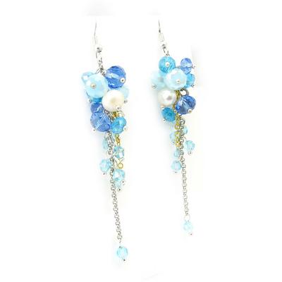 [K3253] - Designer Earrings 'Mineralia' Blue