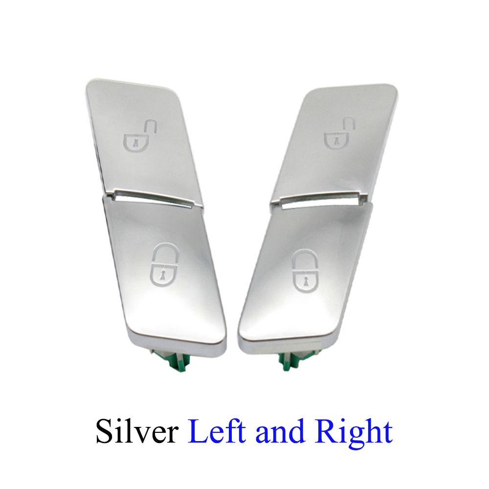 Inner Chrome Silver Door Lock Unlock Left Right Opening Switch Button For Benz C GLK E GLE Class C204 GLK204 W204 W212 W207