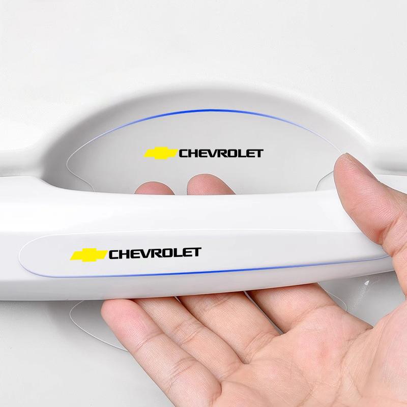 8Pcs TPU Car Door Handle Film Anti Scratch Stickers Decal For Chevrolet Spark Captiva Cruze Malibu Equinox Trax Camaro Blazer