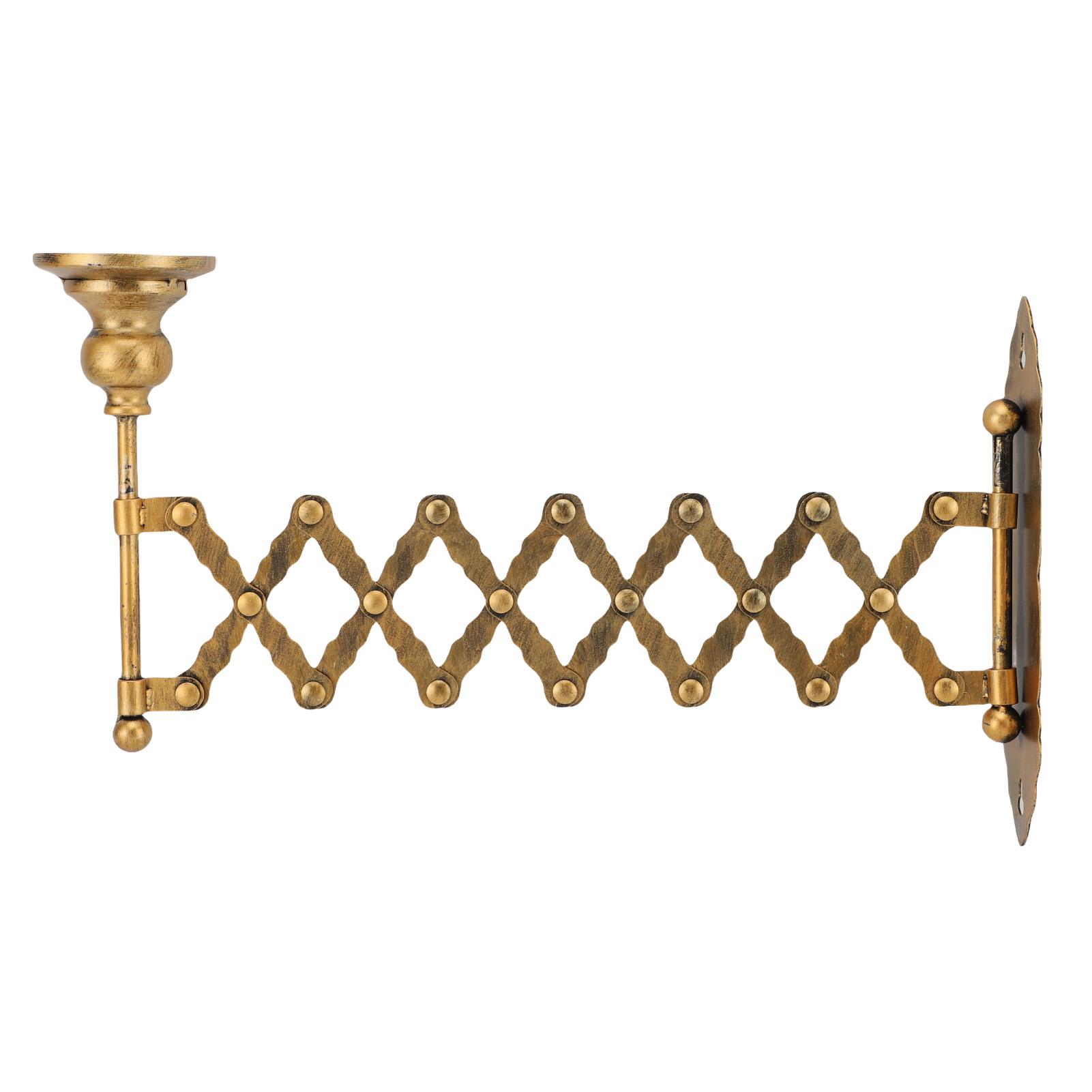 

Выдвижной подсвечник для конических свечей, железный, винтажный, металлический настенный подсвечник, подставка для свечей, настенный декор для гостиной