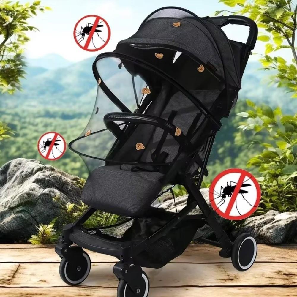 Zipper Pushchair Mosquito Net Ventilate Baby Mosquito Cover New Stroller Mosquito Net Children