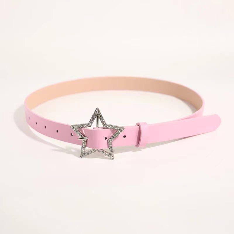 Unique Hello Kitty Rhinestone Women s Pink Fashion Belt For Trendy Millennial Style Star Belt