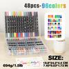 Double Head Double Color Glitter Marker Pen 120 Colors From Soft Tip Watercolor Pen Permanent Ink Dry Drawing Pen OEM&ODM