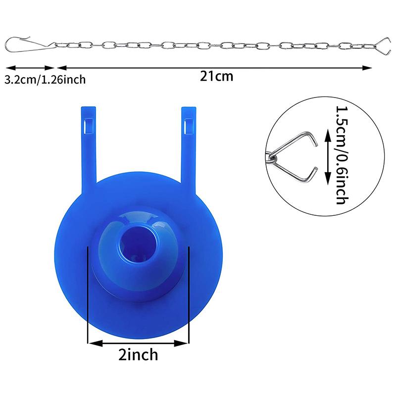 AAAF Toilet Flappers Replacement Universal Rubber Toilet Bowl Flapper With 4 Pieces Flapper Chains Replacement