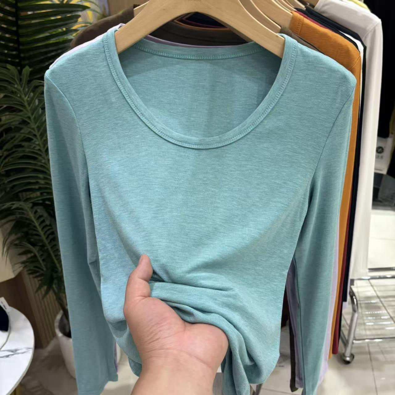 Close-Fit Stretchy Base Layer Slimming T-Shirt - Versatile & Fashionable for Spring 2026 M (80-110 lbs)