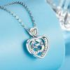 Double Heart Rhinestone Pendant Necklace - Valentine's Day Gift
