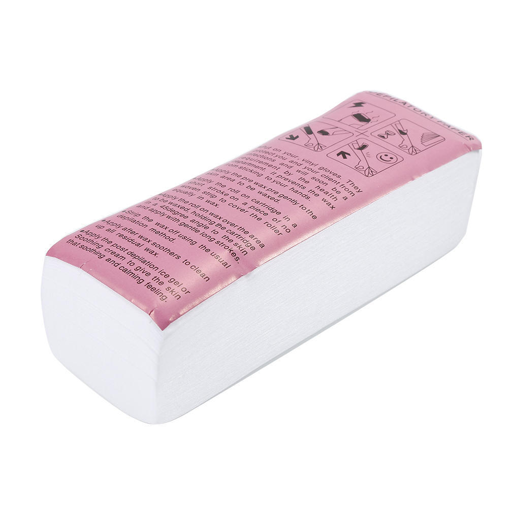

100 шт./лот нетканые восковые полоски для эпиляции, ткань для удаления волос, рулоны восковой бумаги, высокое качество, восковые полоски для удаления волос, коврик