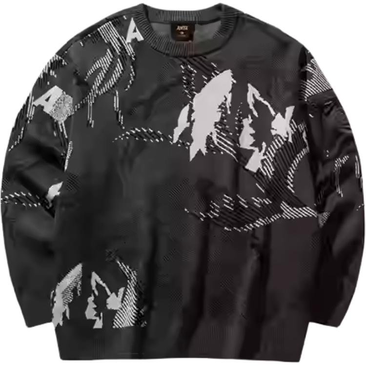 

Anta Серия Sports Lifestyle Принт Круглый вырез Удобный Дышащий Универсальный Свободный С длинным рукавом Свитер Мужской свитер Черный 152448717-2 M