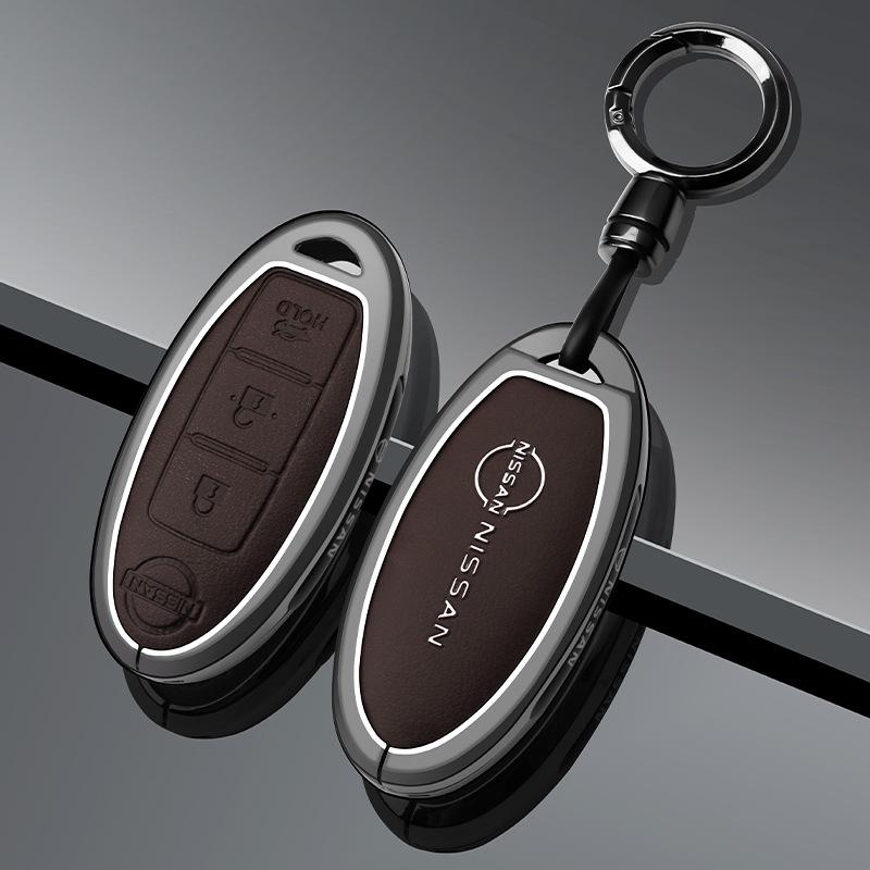 Husa cheie Nissan pentru Sylphy, Qashqai, Teana, X-Trail, Tiida, Kicks, Bluebird, Murano - Geantă unisex cu cataramă