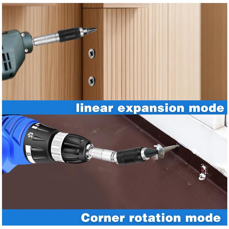1/2PCS Drill Bit Extension Magnetic Drill Bit Holder Pivot Flexible Impact Screwdriver Bits Holder for Narrow Spaces or Corners