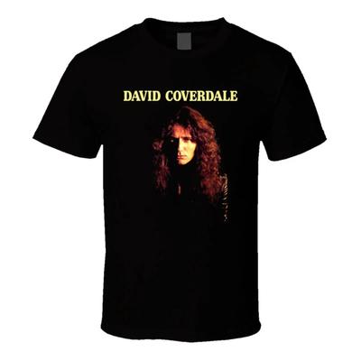 Camiseta Music Rock Rocker David Coverdale Serpiente Blanca Vintage Designer Clothes Slightly Versatile Breathable