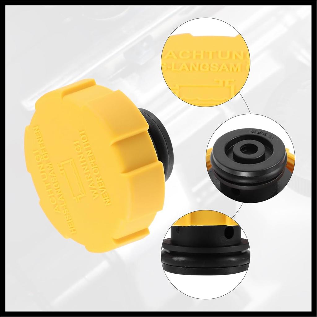 Radiator Pressure Coolant Reservoir Overflow Tank Cap for Alfa Romeo 159 Saloon (939) - Pack of 1 Yellow Durable Material