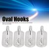 8pcs Strip Type Pad Eye Plate Enclosed Hook Wall Mount Hangers Heavy Duty Ceiling Hooks  Outdoor