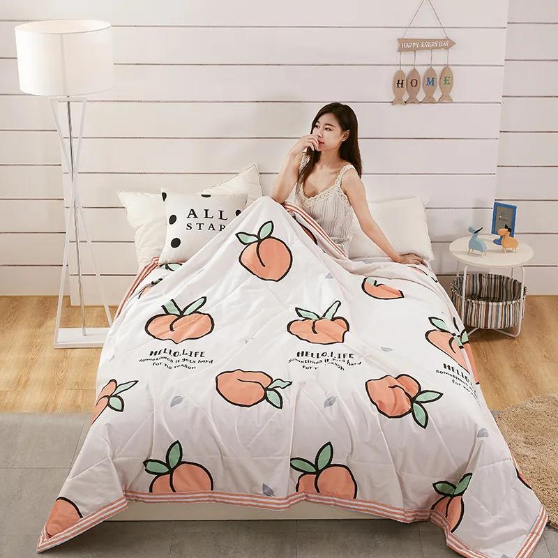2025 Summer Cotton Quilts Thin Air-conditioning Comforter Soft Breathable Office Nap Blanket Quilted Bed Covers and Bedspreads