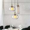 Nordic Glass Ball Pendant Lights Restaurant Dining Room Kitchen Hanging Lamps Study Bedroom Bedside Lamps Lighting Fixtures