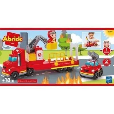 Ecoiffier Firefighter Intervention, Abrick 3290, Construction Toy for Children, 32 Cm Fire Truck, From 18 Months, Made In France