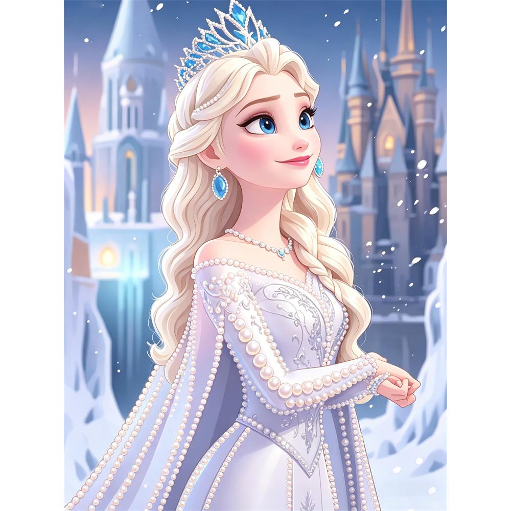 Disney Pearl Painting Frozen Elsa DIY Pearl Art Pearl Painting Kit Pearl Art Painting Wall Suitable for Home Office Decoration Handmade Gifts