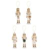 5PCS/Set Wooden Soldier Nutcracker Christmas Puppet Dolls Ornament with Gift Box