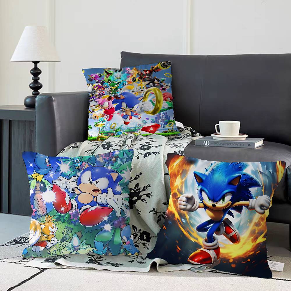 Sonic The-Hedgehog 45*45cm Cushion Cover Pillow Cover Decor Pillowcase Home Pillowcase For Couch Pillow