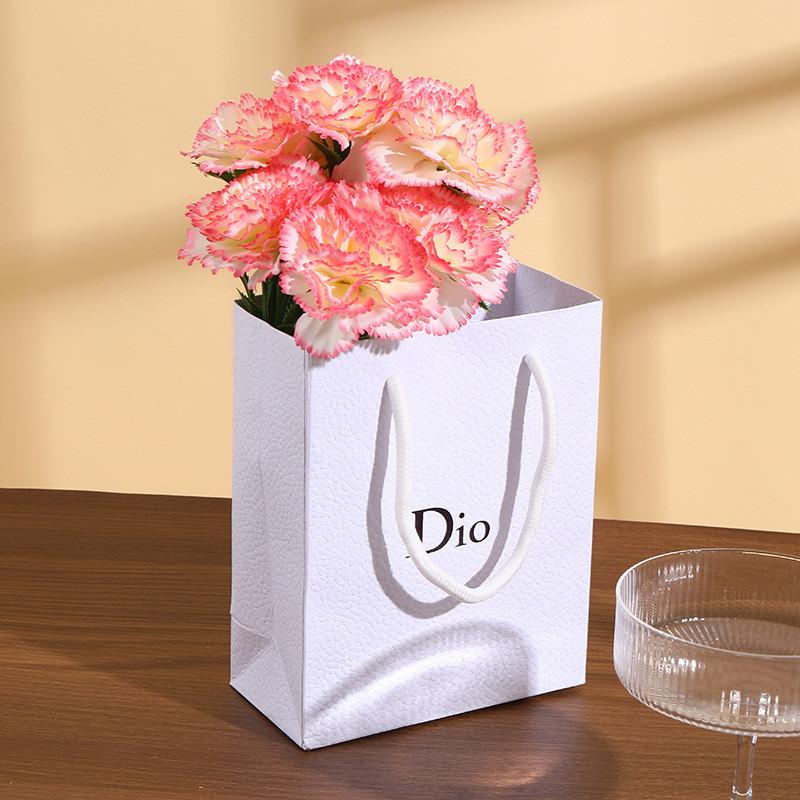 Carnation Silk Flower Bouquet For Home Office Wedding Decor Photography Prop