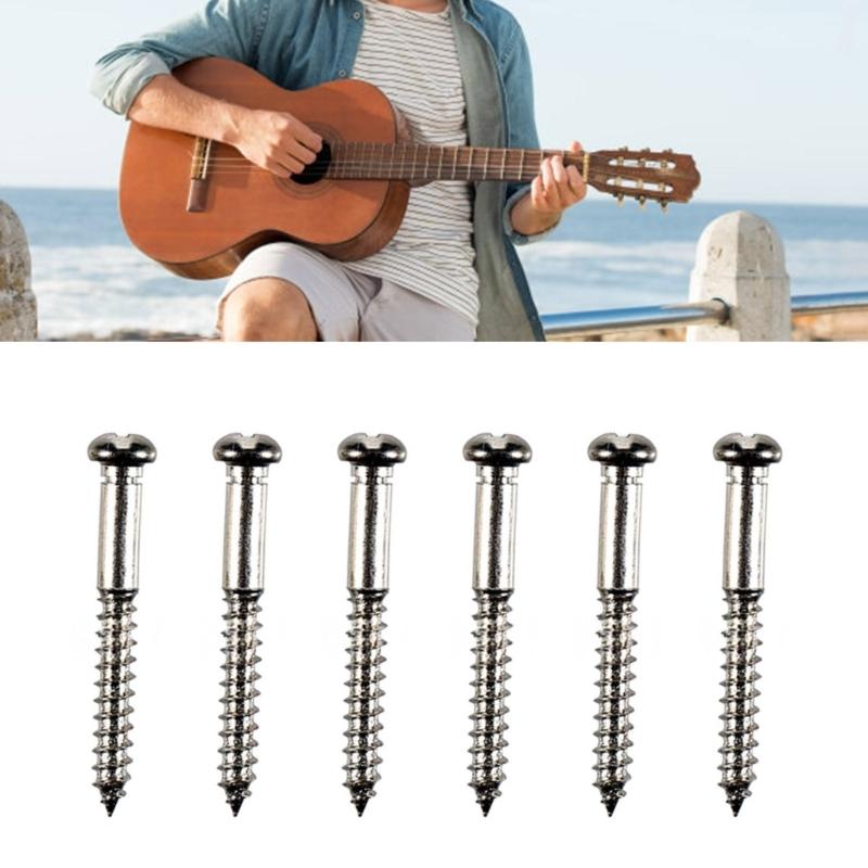 12pack Anti Rusts Guitar Bridge Screw Stainless Steel Guitar String Lock Screws for Quick Installation