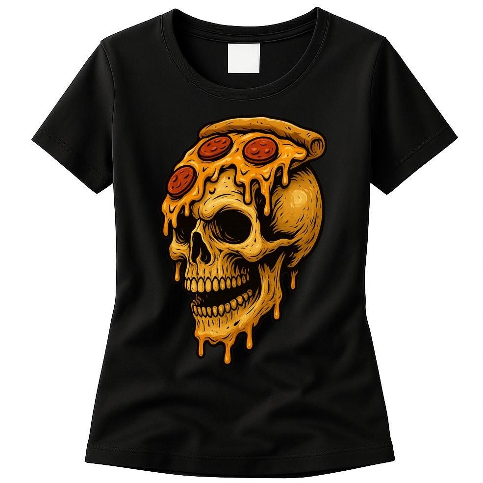 Pizza Food Skull Horror Women s T-Shirt Unisex T-Shirt S