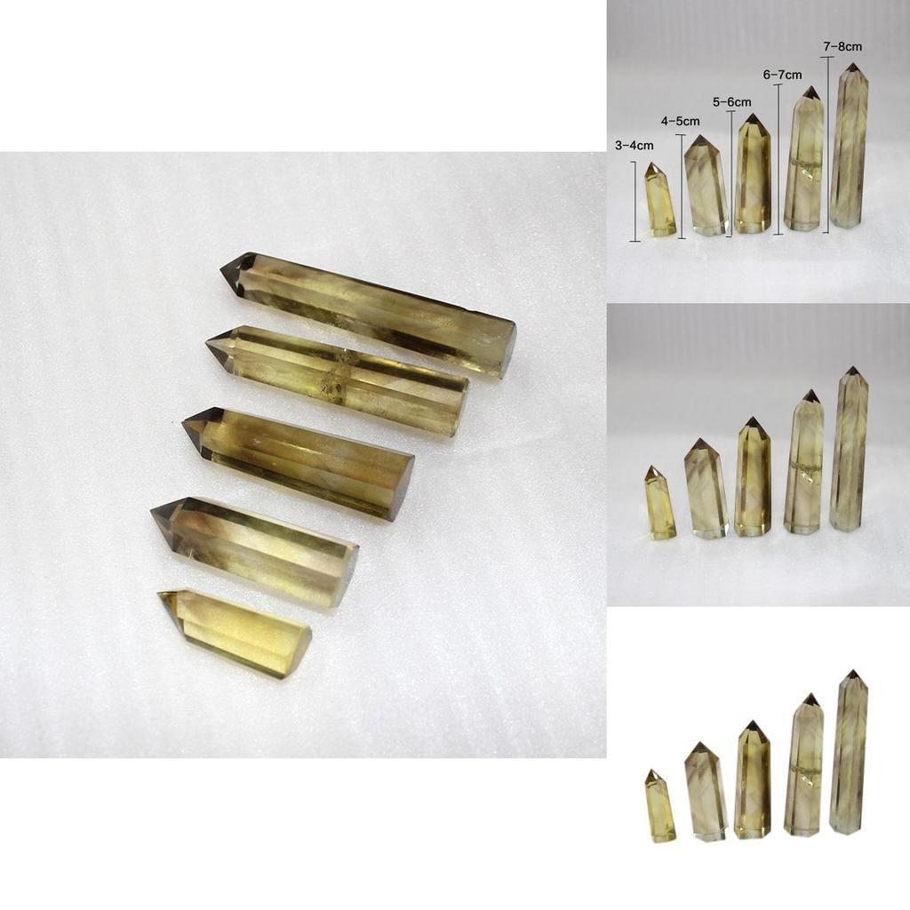 Atemberaubender natürlicher rauchiger Citrin-Quarz Obelisk Kristallstab für Heilung und Heimdekoration