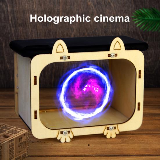 

3D голографический ТВ-проектор, игрушка, деревянный телефон, планшет, голограмма, дисплей, кинотеатр, детский стебель, образовательная игрушка «сделай сам», подарок для мальчиков и девочек B