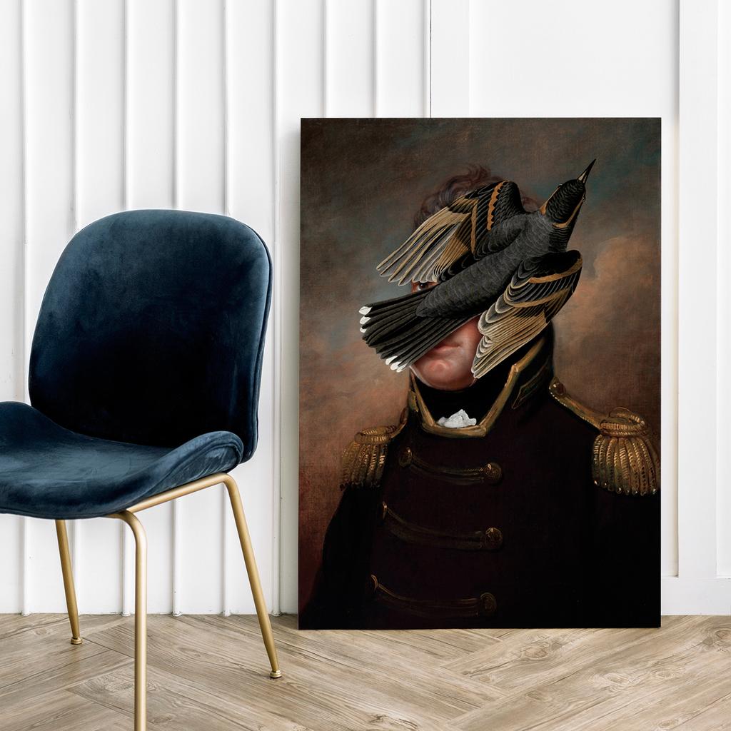 Pop Art Canvas Print Portrait General Bird