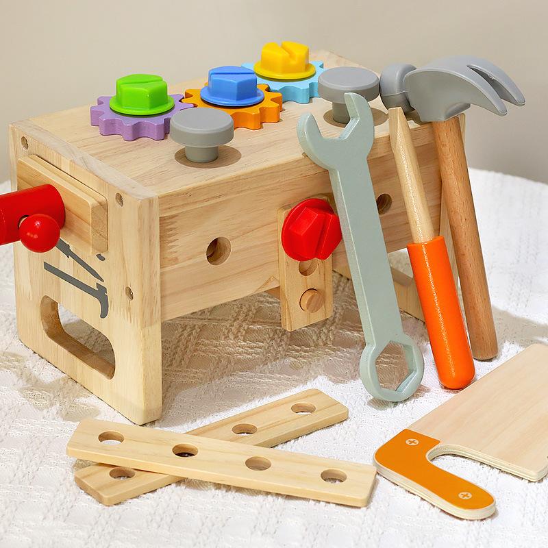 Children's Wooden Screw Disassembly and Assembly Nut Tools Suitcase Boy Hands-on Ability Baby Focus Educational Toys