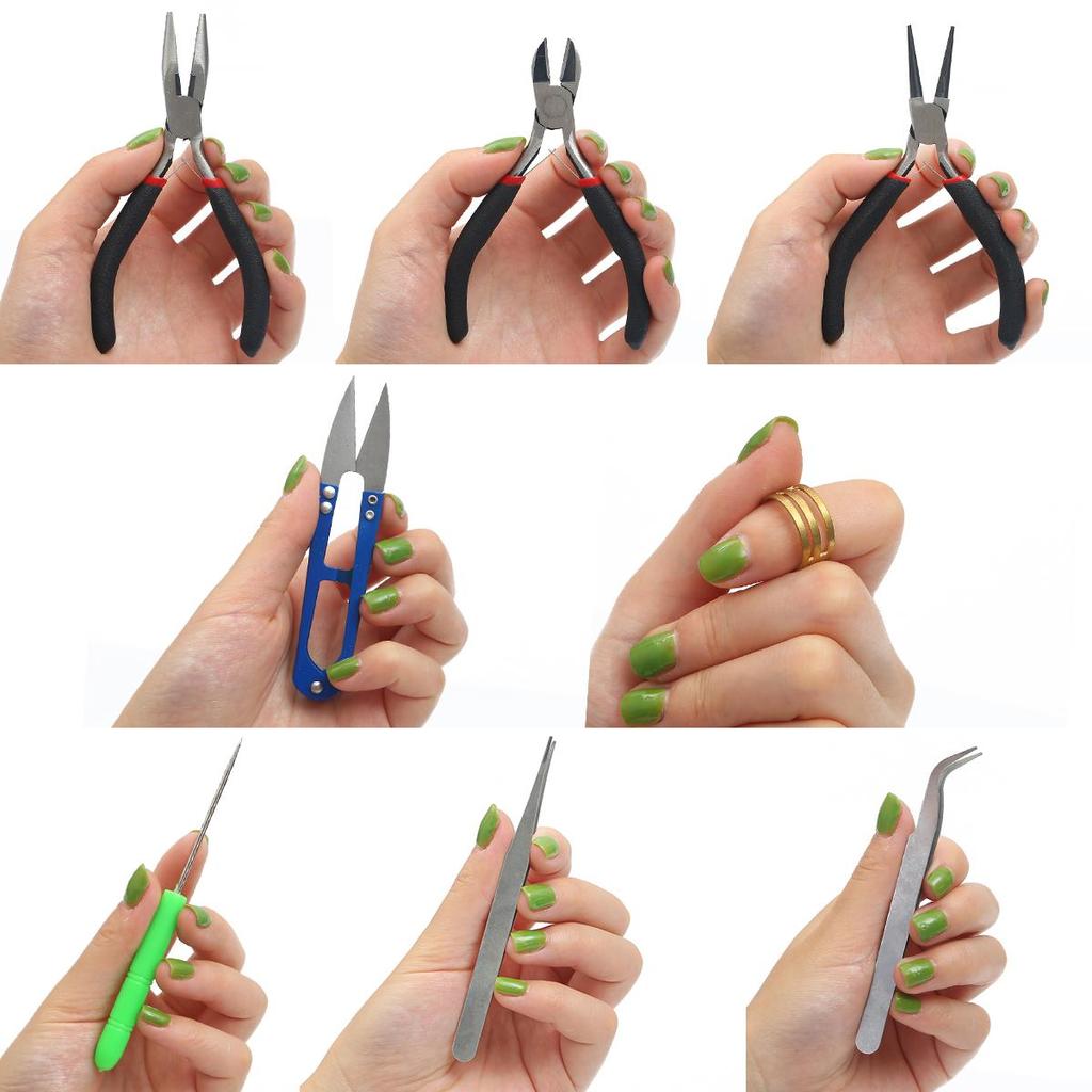 1 zestaw/worek Wielofunkcyjny Zestaw do Wyrobu Biżuterii DIY Bransoletka Naszyjnik Kolczyki Pierścionek Produkcja