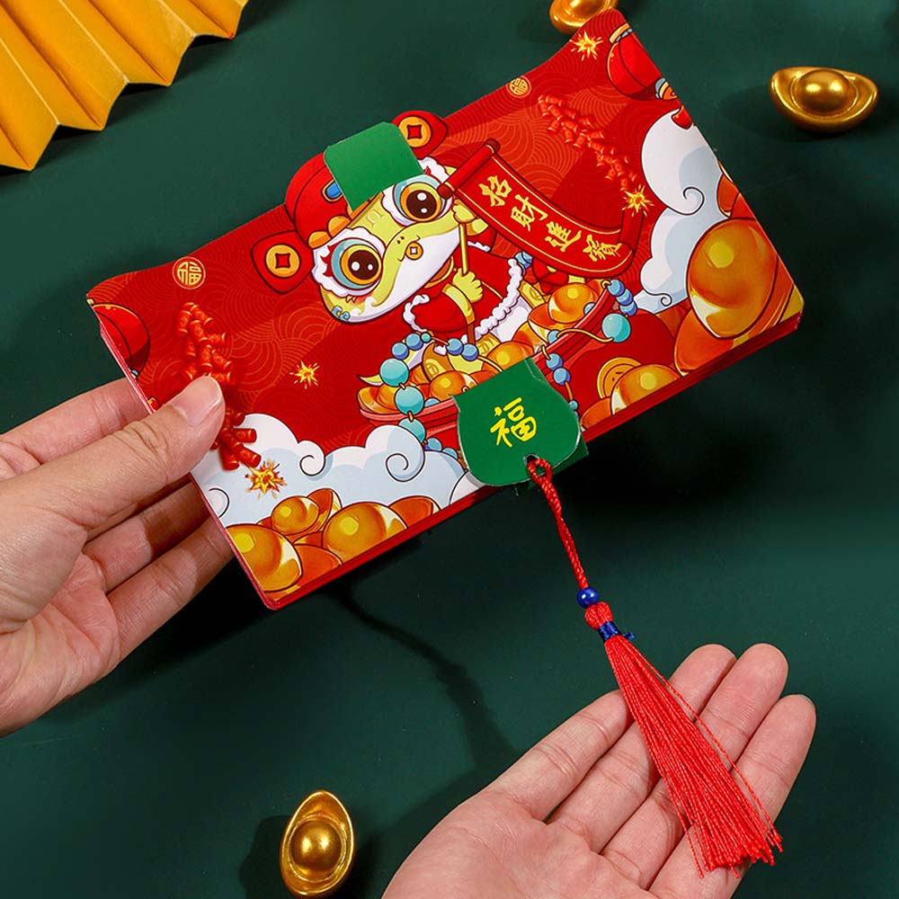 Hongbao Lucky Money Bag Thickened New Year Red Packet Snake Year Folding Red Envelope  Party