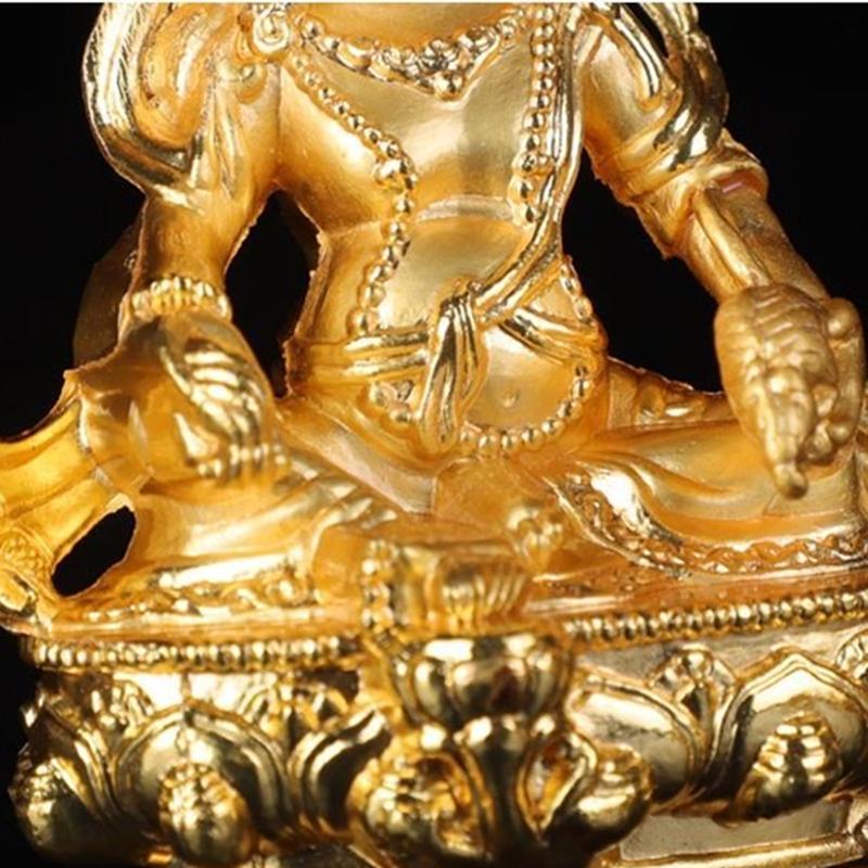 Tibetan Miniature Buddhist Figures Golden Engraved Variety Shapes Alloy Handicraft Tantric Home Gift Altars Desktop Decorative
