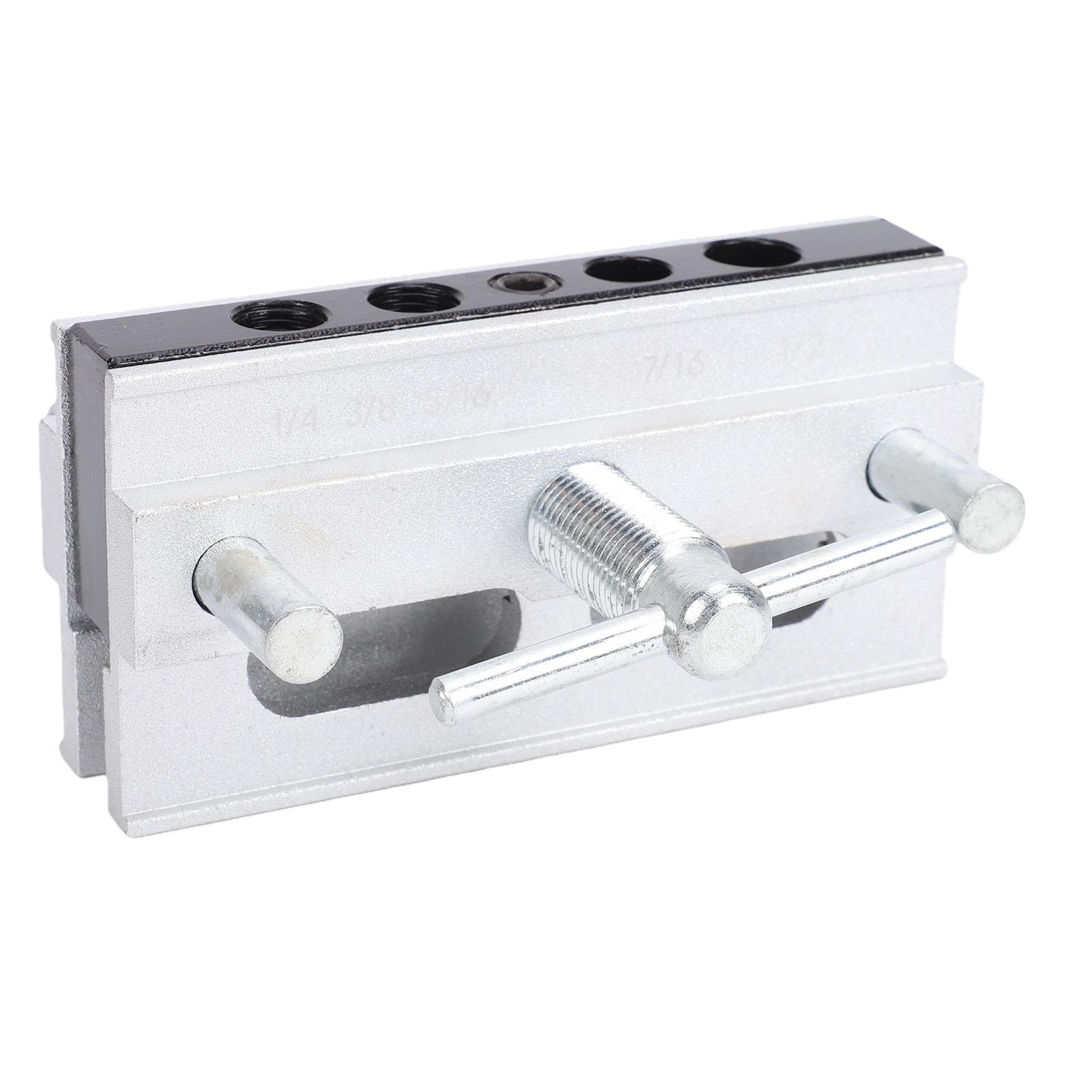 

Self Centering Dowel Jig Kit Drill Guide Jig Block for Straight Holes with Bushings Woodworking Adjustable Width