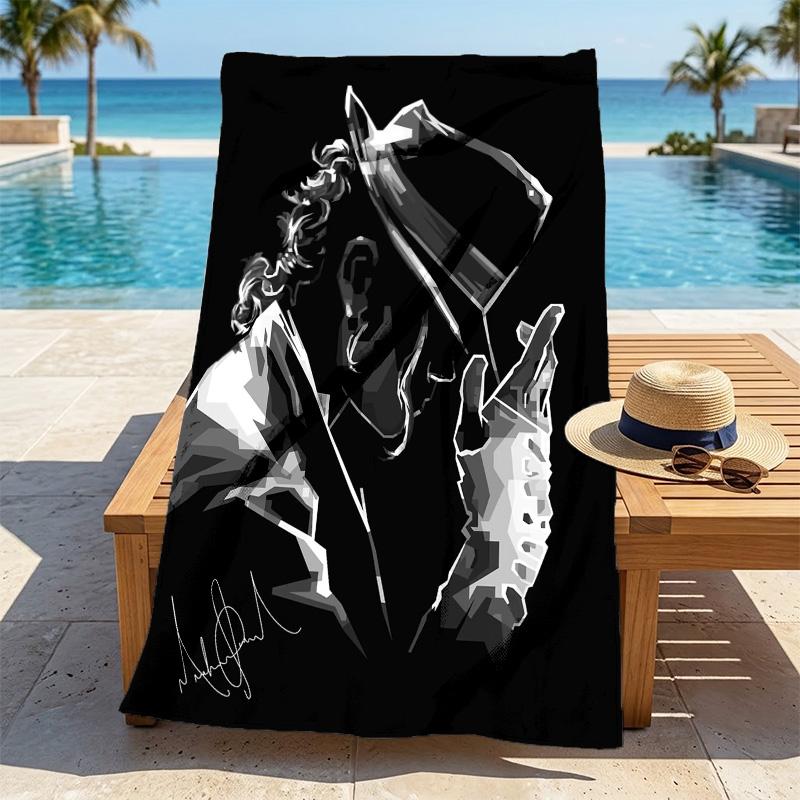 Michael Jackson Performance Stylish Digital Printing Beach Towel Quickdrying Absorbent Blanket For Beach Pool Gym Travel
