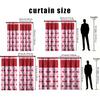 Set Of 2 Red White Polka Dot Bow Heart Curtain Sweet Retro Style Living Room Bedroom Decorative Drawbar Pockets For Area Made Polyester