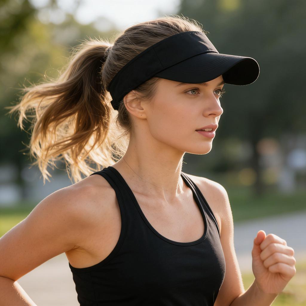 Unisex Hat, Running Sports Sun Hat, Monochrome Empty Top Hat