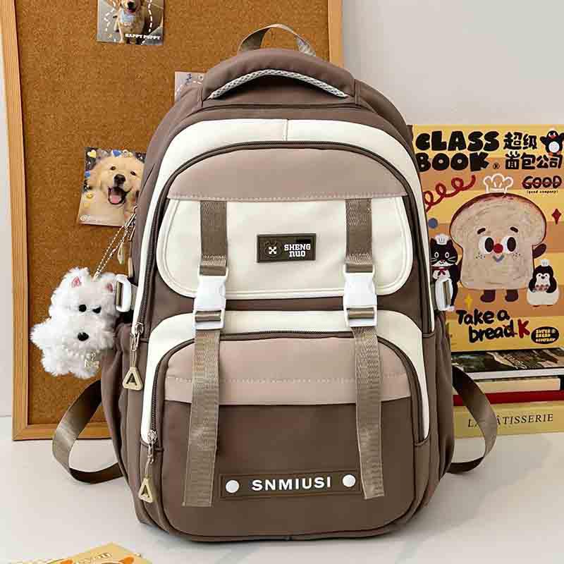 Children's Schoolbags Elementary School Girls Junior High School Students High School Students Splicing High Value Backpacks