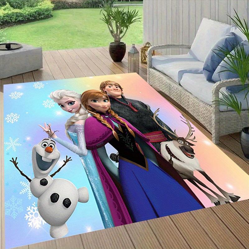 1pc Frozen Pattern Area Rug Soft Flannel Floor Mat for Living Room, Office, Bedroom, Outdoor and Camping, Sofa Coffee Table Floor Mat, Decor
