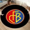 FC Basel Round Area Rug,Carpet Rug for Living Room Bedroom Sofa Playroom Decor,Non-slip Floor Mat