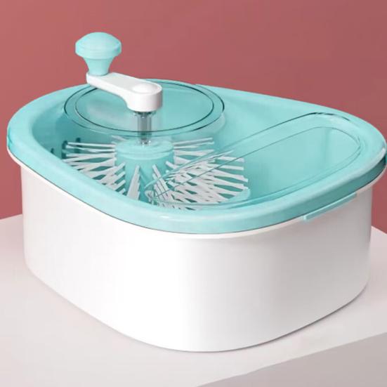 Ibenzoa® Handmatige Saladsnijder met Deksel - Efficiënte Waterafvoer