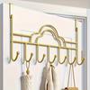 1pc Modern Cast Iron Cloud Door Topper Rack, Wall-Mounted Metal Clothes Hanger, No Drilling Required, for Bags, Hats, Bathrobes, Coats Home Storage