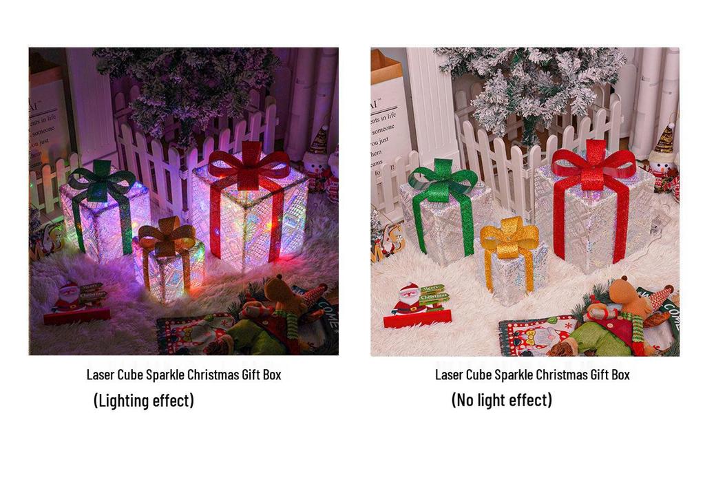 Christmas LED String Lights Gift Set: 3-Piece Decoration for Festive Party Atmosphere