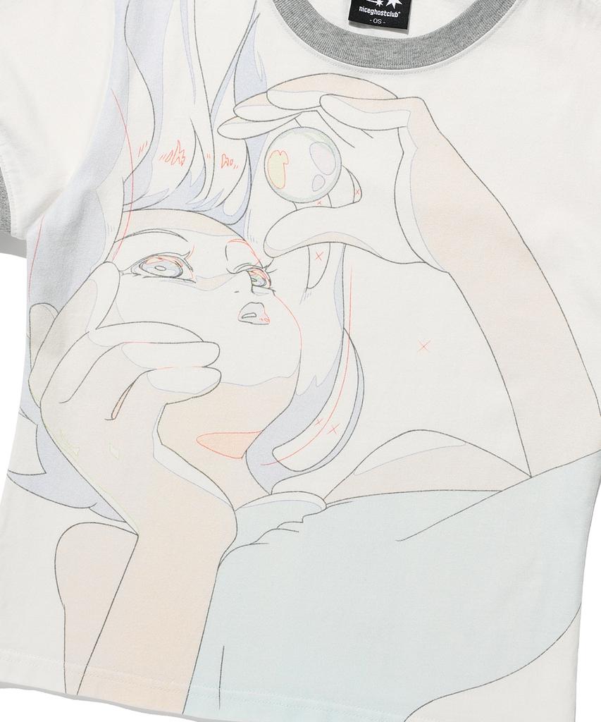 NICEGHOSTCLUB Ghost Angels Ringer Tee_White(Ng2Gmft500C)