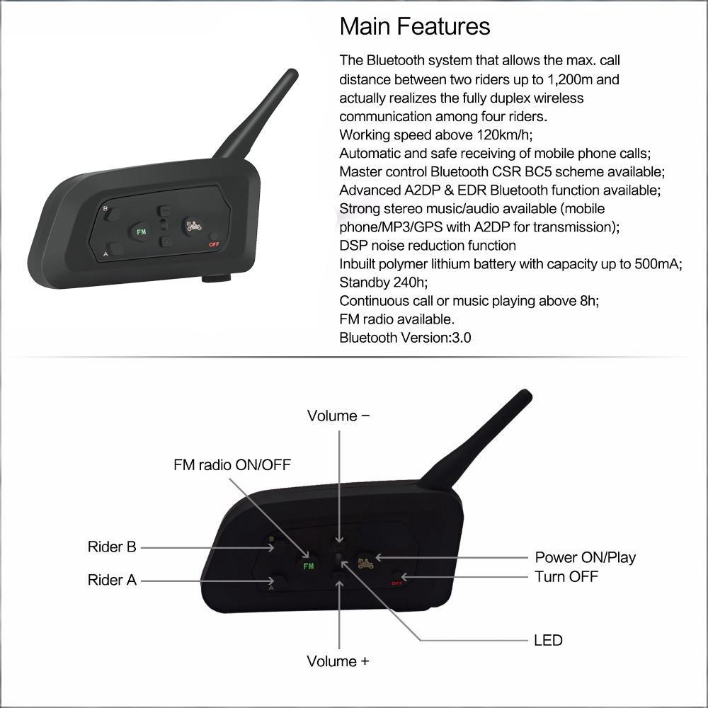 V4C Neutral Waterproof Football Referee Bluetooth Headset & Noise Reduction Walkie-Talkie with Sports Armband - 3-Piece Set
