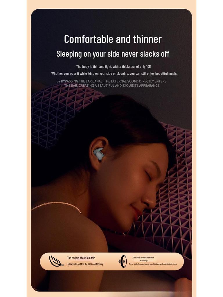 New TWS Wireless Bluetooth Earphones: Long Battery, Gaming E-sports, Noise Cancelling In-ear Sleep Mode.