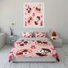 Cartoon Dog Print Three-Piece Set Soft Comfortable Duvet Cover Bedding Set Included 1*Duvet Cover & 2*Pillowcases, Gift