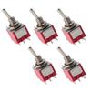 5Pcs ONON 2 Position Toggle Switch 3PDT 9 Pin 6mm 2A250VAC 5A125VAC