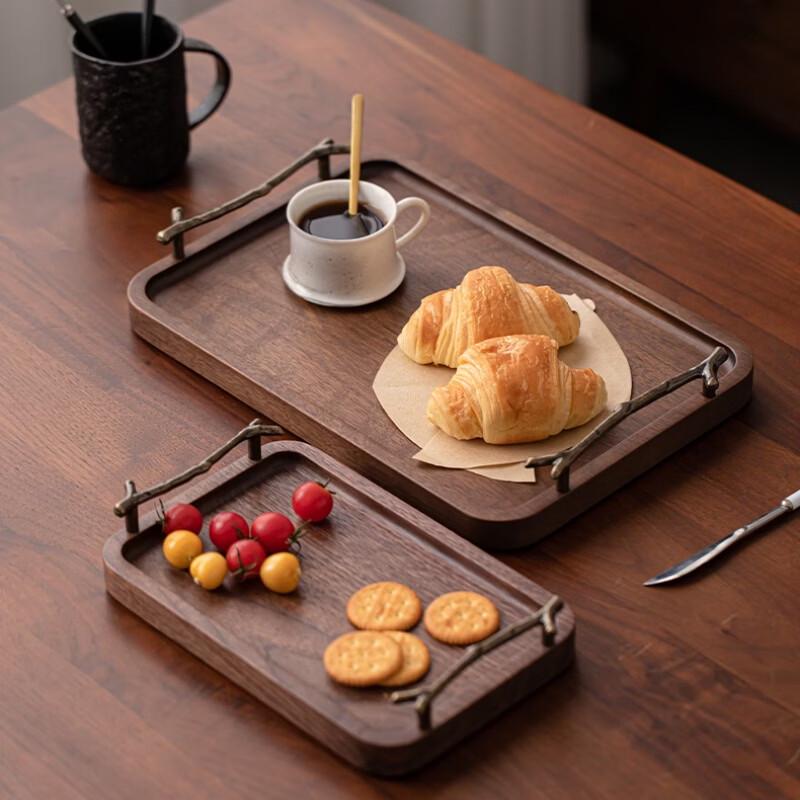 Chinese Style Black Walnut Wood Serving Tray