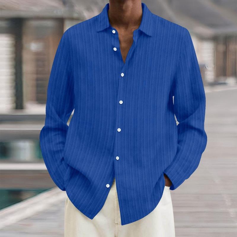 Design Sense Solid Color Shirt Men's Long Sleeved Spring Autumn Trendy Brand Loose Casual Shirts Men’s